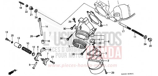 EXHAUST MANIFOLD (2) CR250RF de 1985